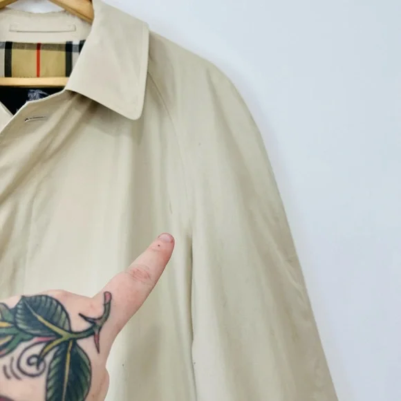 Burberry Beige Nova Check Lined Classic Utility Trench Coat UK L - Picture 3 of 16
